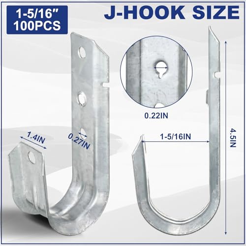 100 J Hooks for Hanging (100 Count)