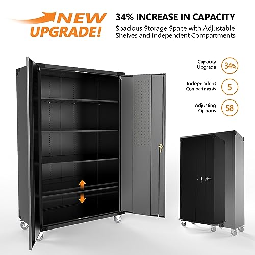 Upgraded Wide & Deep Garage Storage Cabinet