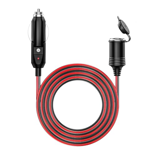 12 24V 13FT 16AWG Heavy Duty Car Cigarette Lighter Extension Cord