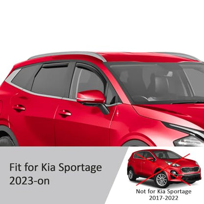 in Channel Extra Durable Rain Guards for Kia Sportage 2023 (4 Count)