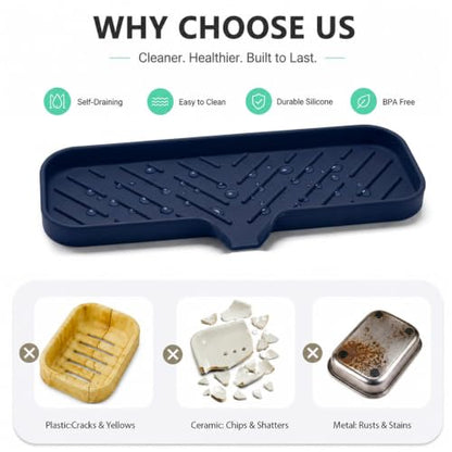 Silicone Soap Dish with Drain Spout