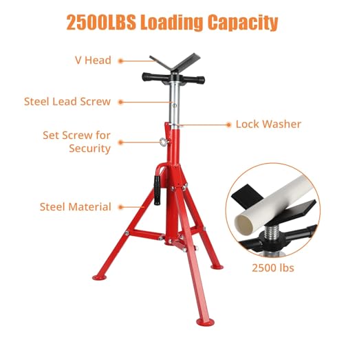 V Head Pipe Jack Stand