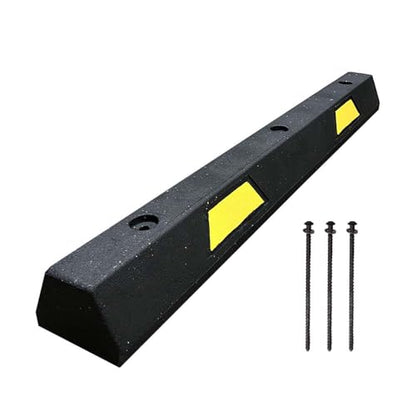 4' Rubber Car Parking Stop with Asphalt Hardware
