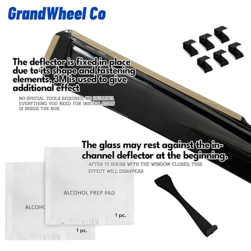 Window Wind Deflectors Smoke Tinted in