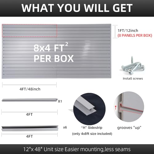 Slat Wall Paneling Garage Wall Organizer