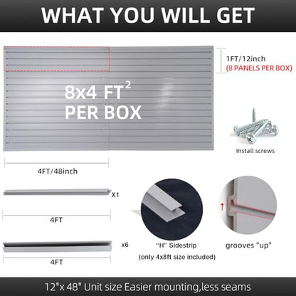 Slat Wall Paneling Garage Wall Organizer