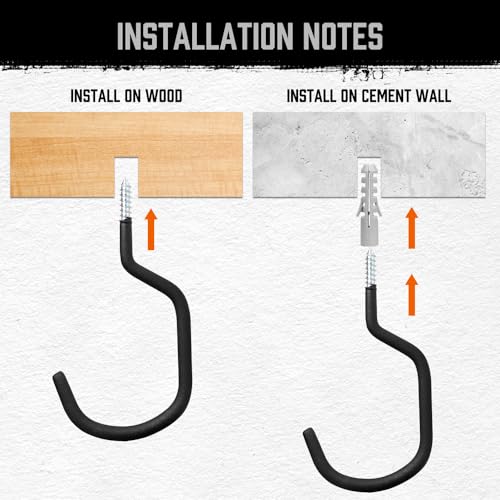 6 Pack Heavy Duty Bike Hooks