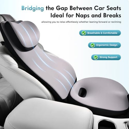 Memory Foam Car Seat Cushion and Lumbar Support Headrest Pillow