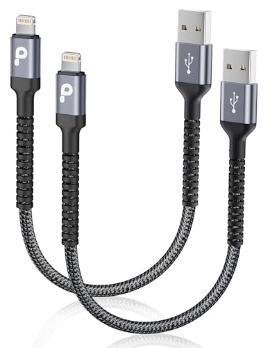 Short iPhone Charger Cable 1FT 2Pack Apple MFi Certified USB Lightning (6 Foot)