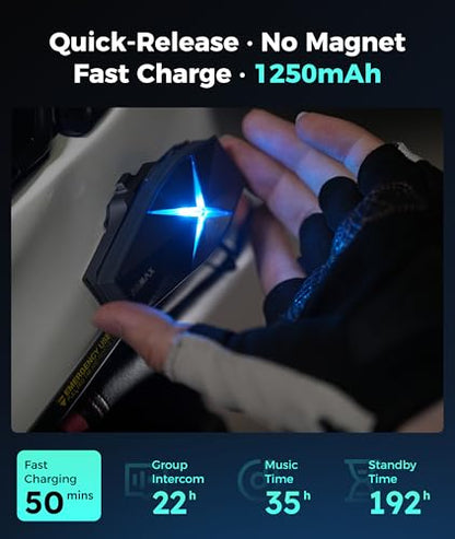 F1s Motorcycle Bluetooth Headset with Smart Voice Control