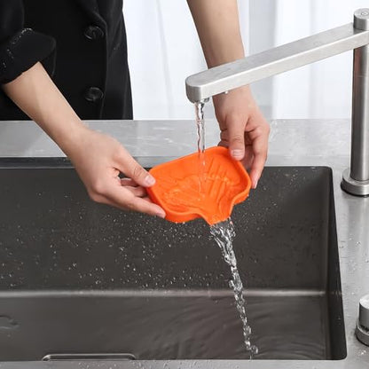Silicone Soap Dish with Drain Spout