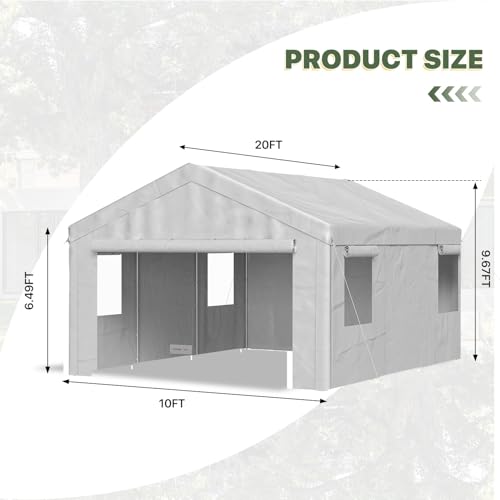 Carport 10x20 Heavy Duty Carport Canopy Portable Garage