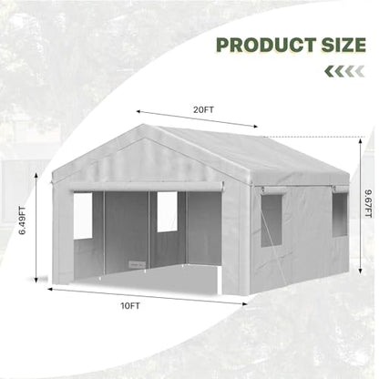 Carport 10x20 Heavy Duty Carport Canopy Portable Garage