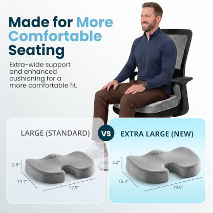 Extra Large Gel & Memory Foam Seat Cushion