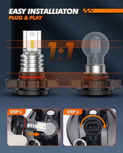 5201 5202 LED Fog Light Bulbs (2 Count)