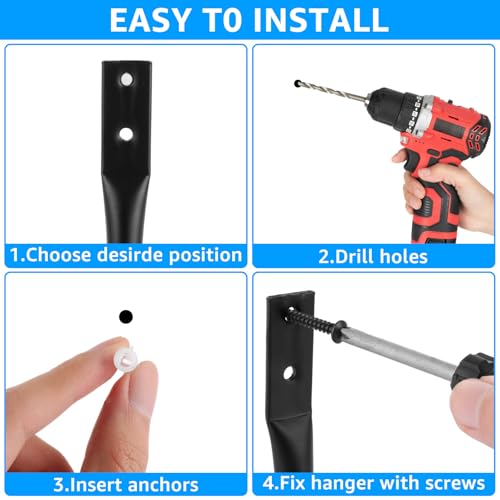 24 Pack Heavy Duty Garage Storage Utility Hooks 3.35" Kayak Wall Hangers Ladder Hooks for Garage (24 Count)