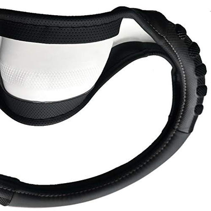 car Steering Wheel Cover Faux Leather Massage Universal fit 3D Honeycomb Hole Anti
