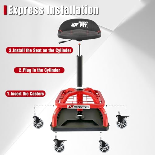 Rolling Shop Stool with Wheels