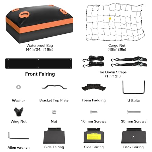 54" x 34" x 6" 200lb Heavy Duty Roof Rack Carrier Basket with Waterproof Bag