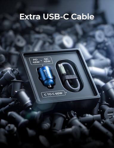 90W Car Charger USB C Fast Charge