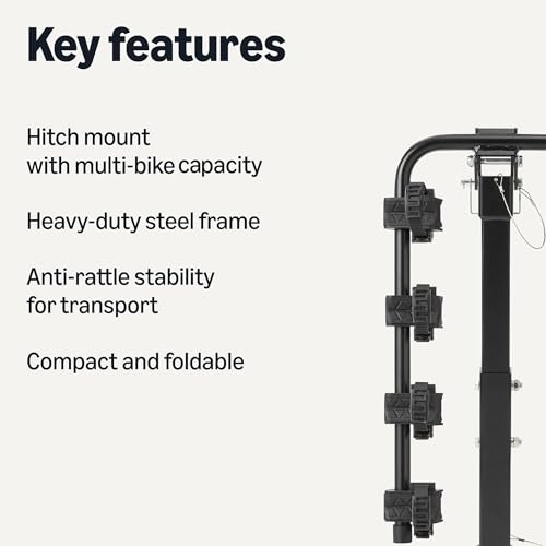 4 Bike Hitch Rack with 2" Hitch for Car