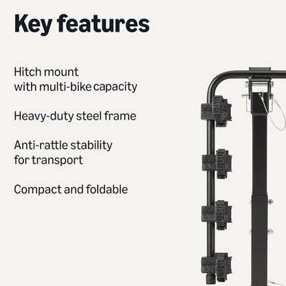 4 Bike Hitch Rack with 2" Hitch for Car