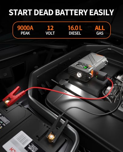 Car Jump Starter with Air Compressor 9000A