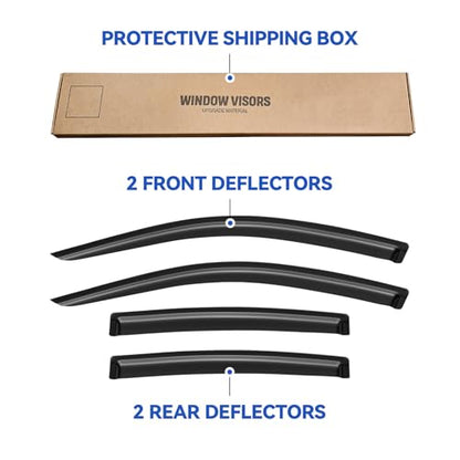 Window Visors Rain Guards for 2011 2012 2013 2014 Chrysler 200 (4 Count)