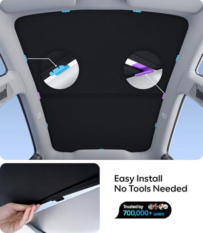 for Tesla Model Y Juniper Accessories Sunshade Roof (2 Count)