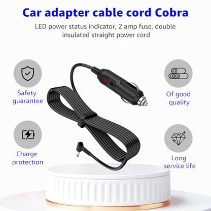 Radar Detector Power Cord for Cobra Rad480i 350 380 450 etc. 6.5FT (6.6 Foot)