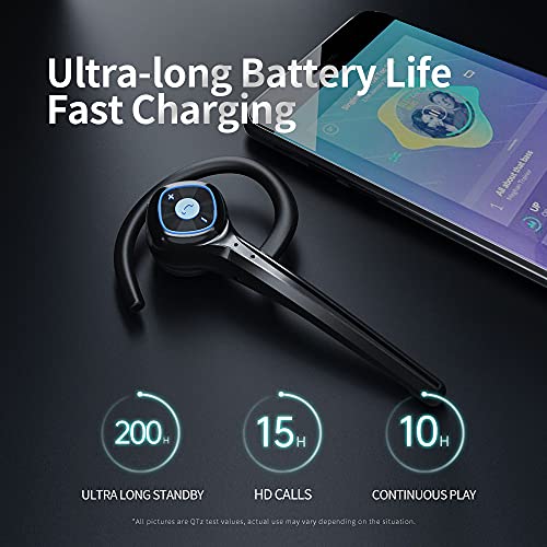 Wireless Bluetooth Earpiece Headphone Dual Noise Cancelling Mic Painless Open