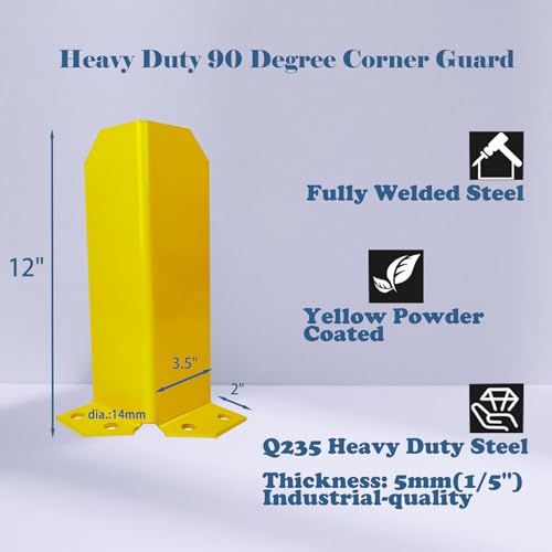 Pallet Rack Post Protectors 12" Height Steel Pallet Rack Guard