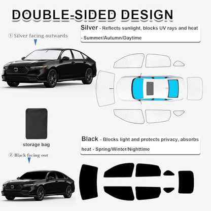 Thicken Sun Shades for Honda Accord 2023 (8 Count)