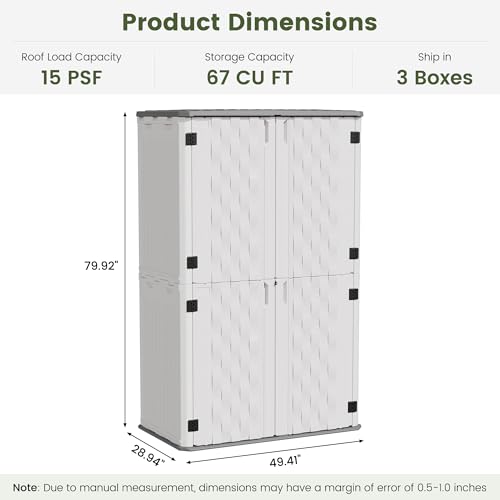 67 Cu.Ft Resin Outdoor Storage Shed