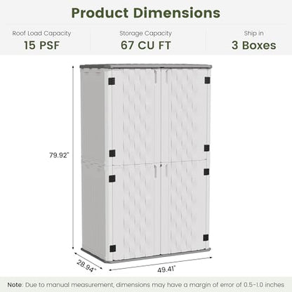 67 Cu.Ft Resin Outdoor Storage Shed