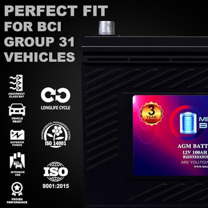 MM G31 Start and Stop Car BCI Group 31 12V 100AH