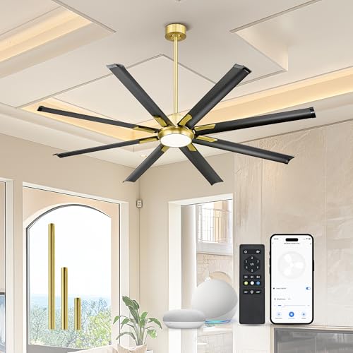 72 Inch Large Ceiling Fan with Light