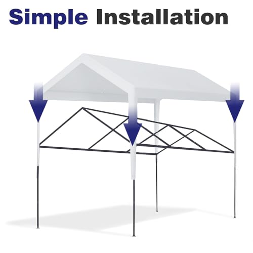 12 x 20 FT Carport Replacement Cover (192 Ounce)