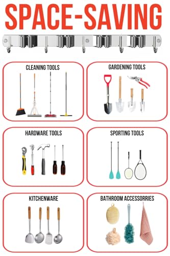Mop and Broom Holder Wall Mount