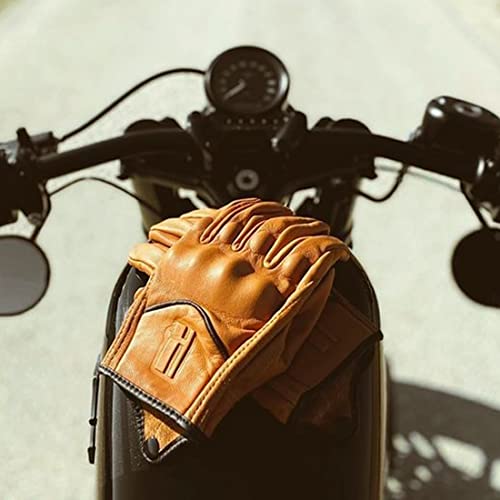 Mens Full Finger Touchscreen Motorcycle Gloves GM028 Tan L