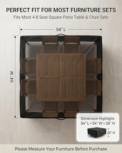 Outdoor Patio Furniture Cover Square