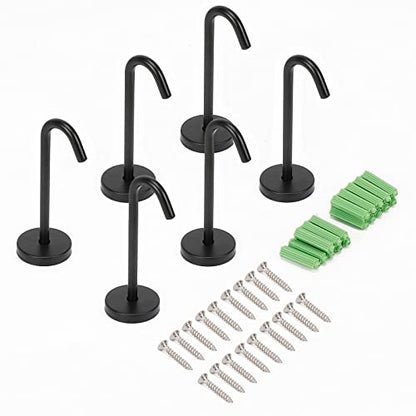 Coat Hooks Wall Mount Hooks for Hanging Hat Hurse Robe (6 Count)