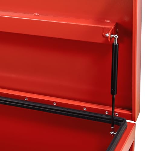 Large Tool Box Truck Bed Toolboxes Steel Heavy Duty Waterproof Free Assemble Tool Organizer Chest Cabinet Toolbox with Side Handles for Pick Up Trucks RV Trailer