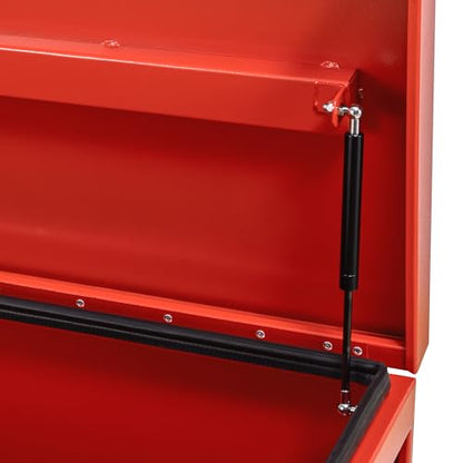 Large Tool Box Truck Bed Toolboxes Steel Heavy Duty Waterproof Free Assemble Tool Organizer Chest Cabinet Toolbox with Side Handles for Pick Up Trucks RV Trailer