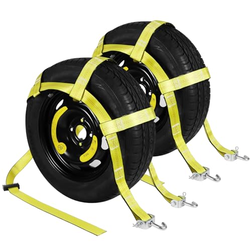 Tow Dolly Basket Straps with Swivel J Hook 2 Pack Fit 13" (2 Count)