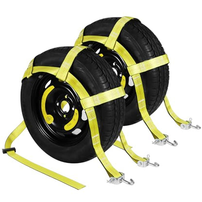 Tow Dolly Basket Straps with Swivel J Hook 2 Pack Fit 13" (2 Count)