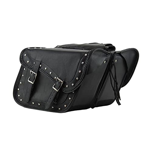 Motorcycle Saddle Bags Genuine Leather Motorcycle Luggage Bag For Softails Sportsters and Choppers