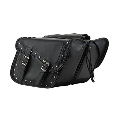 Motorcycle Saddle Bags Genuine Leather Motorcycle Luggage Bag For Softails Sportsters and Choppers