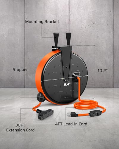 30FT Extension Cord Reel