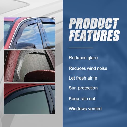 4PCS Tape On Window Visors for 1992 (4 Count)